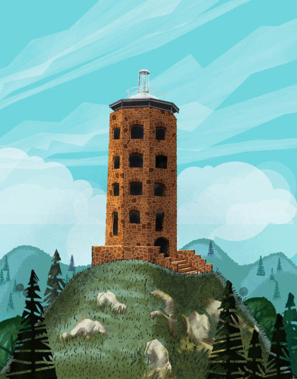 Art print of Enger Tower