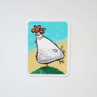 Chicken on a Hill Sticker